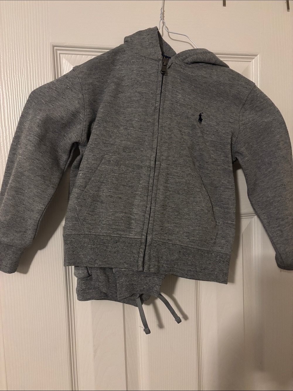 Ralph Lauren Heather Gray Hooded Zip Sweatshirt